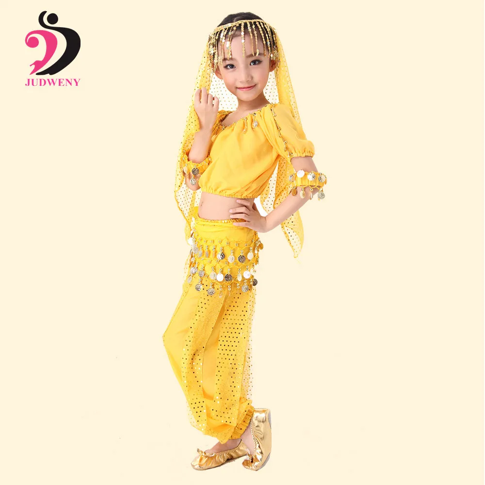 Bellydance Children Costume Belly Dance Costumes Set for Kids Dancing Girls Bollywood Indian Performance Cloth | Тематическая