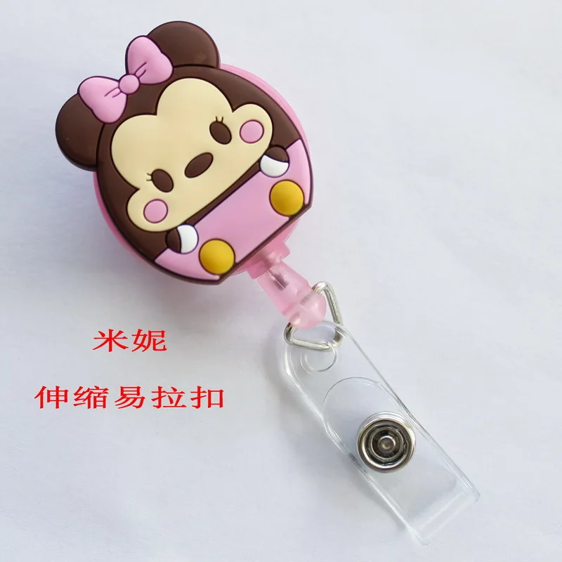 see chart 1 шт. мультяшная Выдвижная Тяговая катушка для бейджа ID Lanyard имя бирка карта держатель бейджа Катушки поставки для доктора медсестры - Цвет: see chart