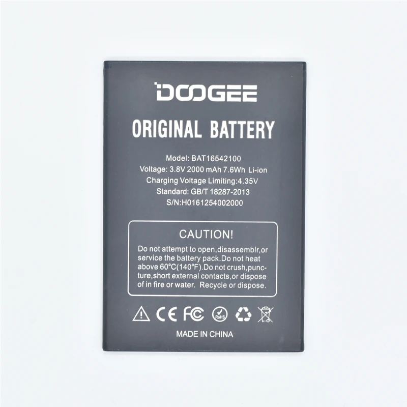 Сменный аккумулятор Hekiy DOOGEE X9 Mini BAT16542100 2000 мАч литий ионный большой емкости
