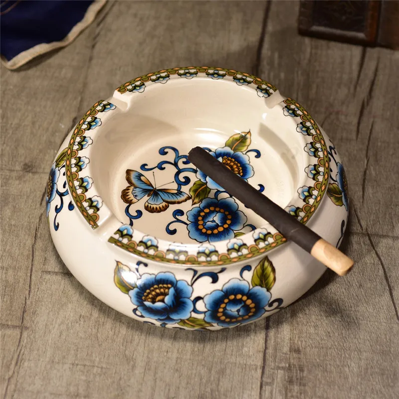 Новая модель! Американский кантри элегантный синий Papilio узор круговой Творческий