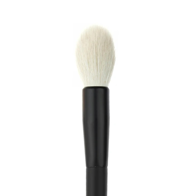 Elegant Black Handle Makeup Brush with Goat Hair Fine Soft Professinal for Powder Blush Foundation Blending Highlighter | Красота и