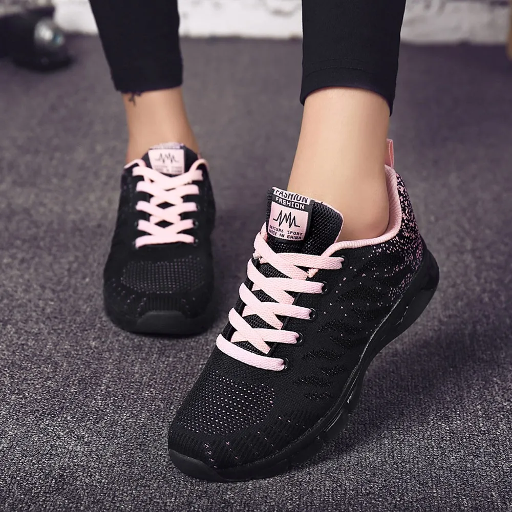 40 ^ женская обувь Zapatos De Mujer летящая тканая кроссовки с воздушной подушкой