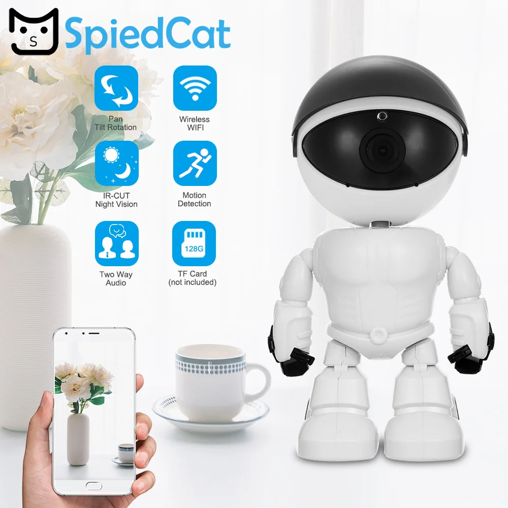 HD 1080 P Wi Fi робот IP мини Камера телеметрией безопасности Поддержка P2P ночного