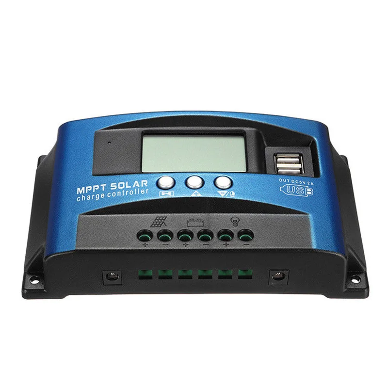 Новый 40A-100A регулятор MPPT солнечной панели Контроллер заряда 12V/24V Авто фокус
