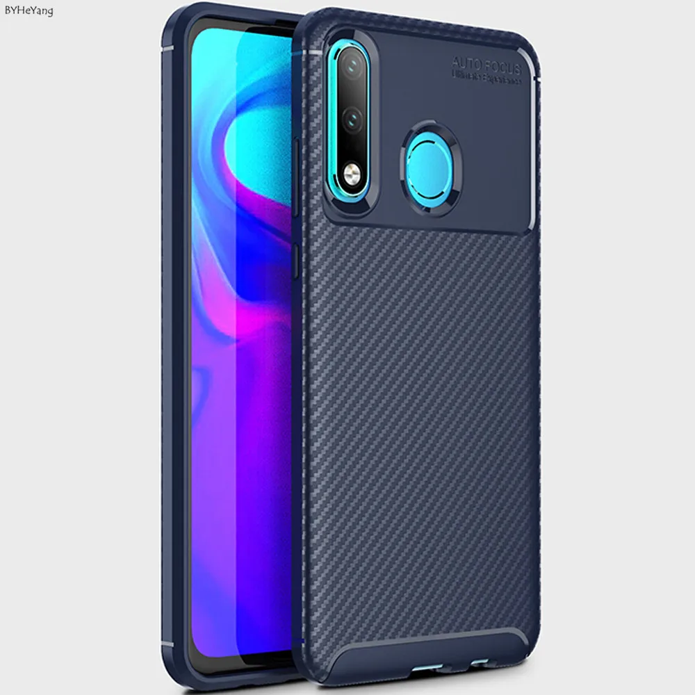 Силиконовый чехол для Huawei P30 Lite p30lite защитный чехол-бампер из углеродного волокна