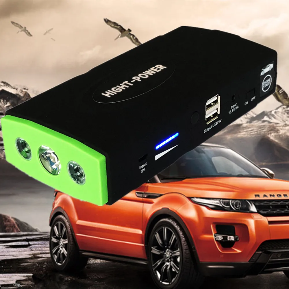 Высокая Мощность автомобиль скачок стартер Мощность банк Портативный 12V 600A пусковое устройство автомобиля Зарядное устройство для автомобиля Батарея пусковое устройство светодиодный свет