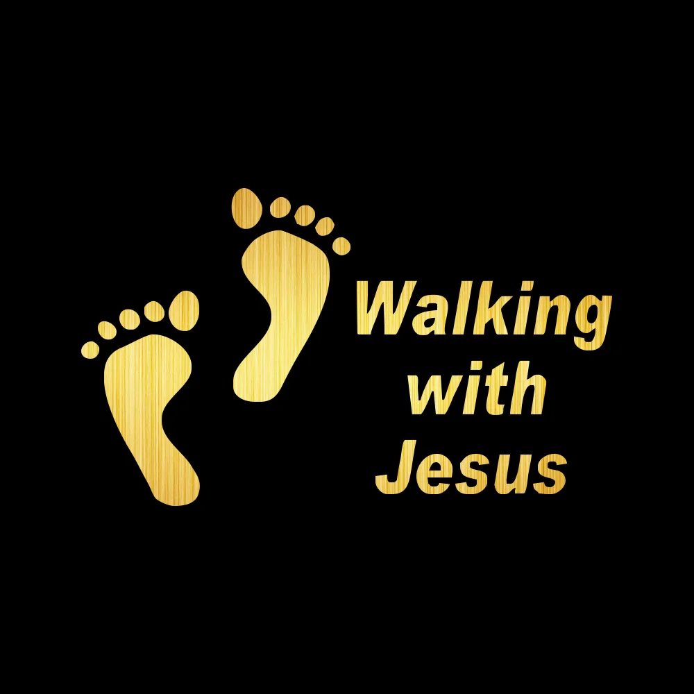 Rylybons Walking With Jesus забавная наклейка для автомобилей персональный дизайн