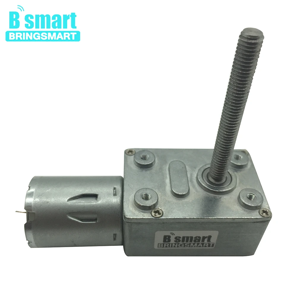 Bringsmart микро электродвигатель винт вал 50 мм JGY370 DC 12 В 24 В червячный мотор 6-150 редуктор оборотов использовать для бытовой техники DIY