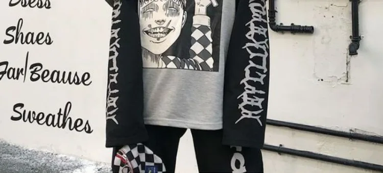 Модная футболка Femme Harajuku Street Horror, футболка с длинными рукавами и принтом комиксов, женская одежда, корейский женский топ Ulzzang