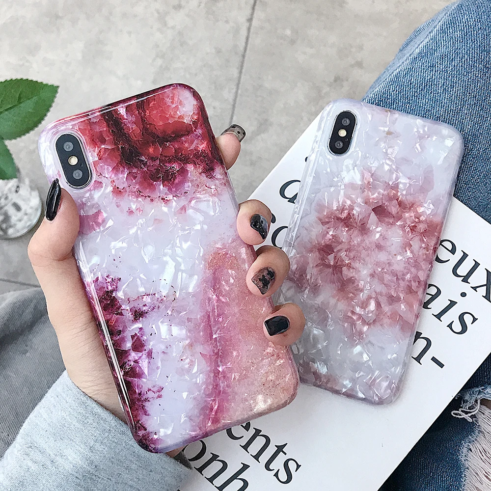 LOVECOM Dream Conch чехлы для iPhone 11 Pro Max XR XS Max 6 6S 7 8 Plus X мягкий IMD полный корпус фиолетовый телефон задняя крышка Coque подарки