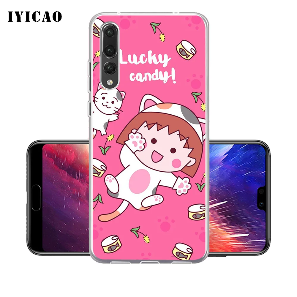 IYICAO Чиби Маруко мультяшный Мягкий силиконовый чехол для телефона Huawei P30 P20 Pro P10 P9 P8