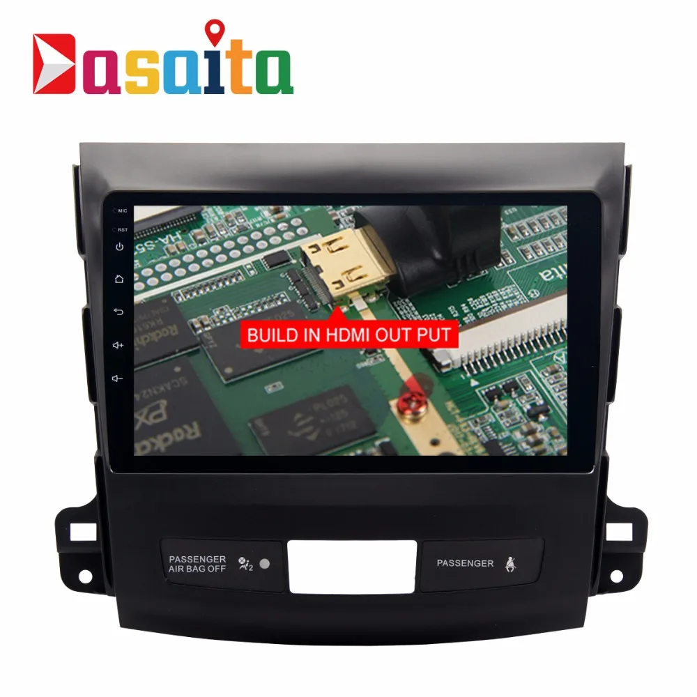 Dasaita 9 &quotAndroid 8 1 Автомобильный gps плеер для Mitsubishi Outlander 2007 2011 с четырехъядерным