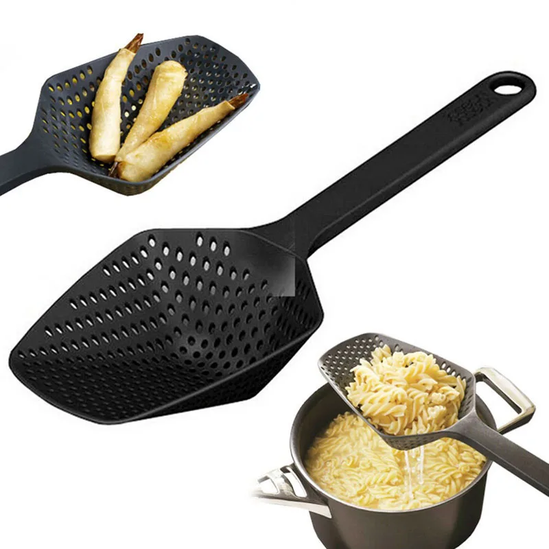 

Noodles Strainer Cooking Shovels Vegetable French Fries Strainer Scoop Nylon Spoon Large Colander Soup Filter Kitchen Tools