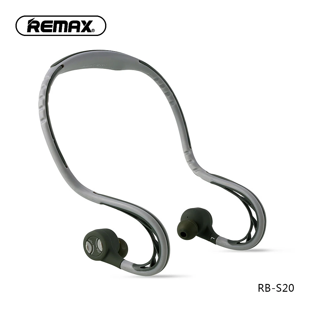 Remax S20 спортивные наушники-вкладыши bluetooth наушники 4,2 супер бас стерео шумоизолирующие наушники гарнитуры для мобильного телефона/ПК