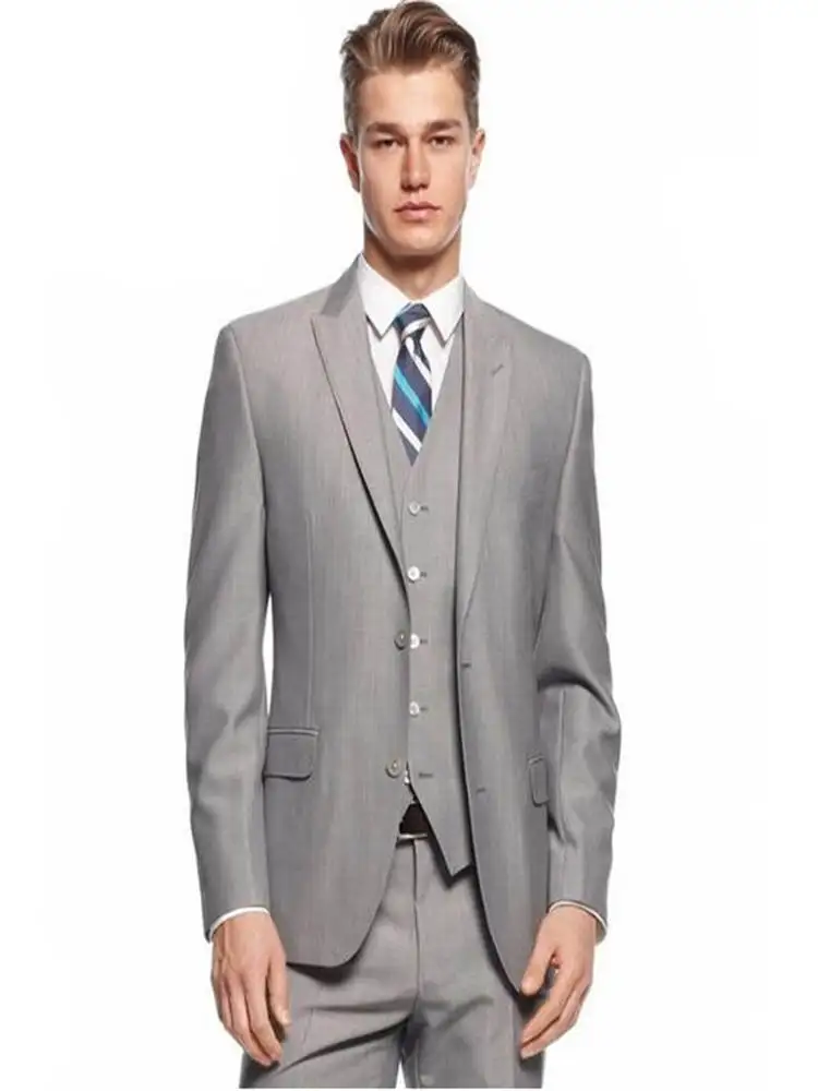 Picture Style9 Дизайн Slim Fit синий Жених костюмы с остроконечным лацканом лучшие мужские свадебные платья Одежда для выпускного вечера(куртка+ брюки+ жилет - Цвет: Picture Style9