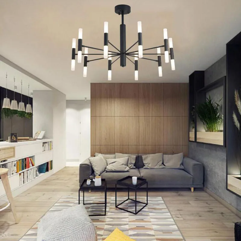 Постсовременная гостиная/спальня скандинавские золотые подвесные