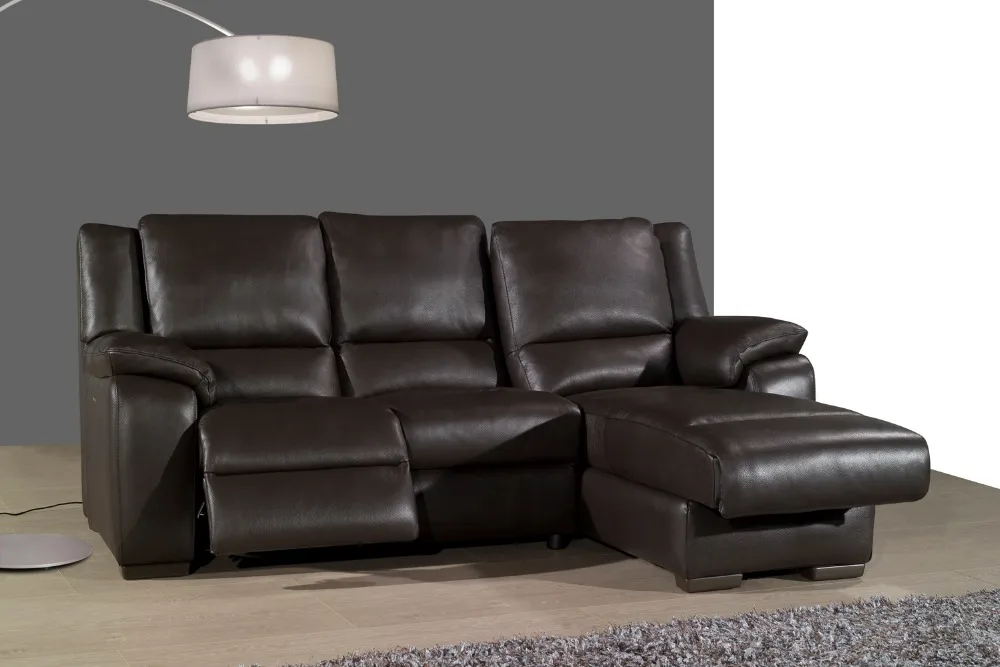 real leather sofa set living room sectional/corner home furniture couches functional headrest U shape recliner | Мебель