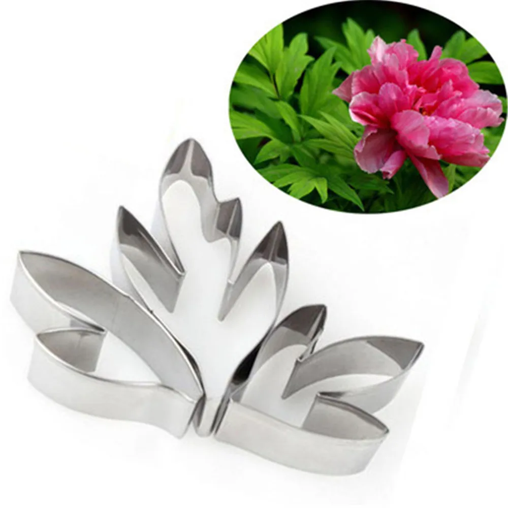 3 шт. формы для торта пионы цветы листья резак нержавеющая сталь набор нарезки