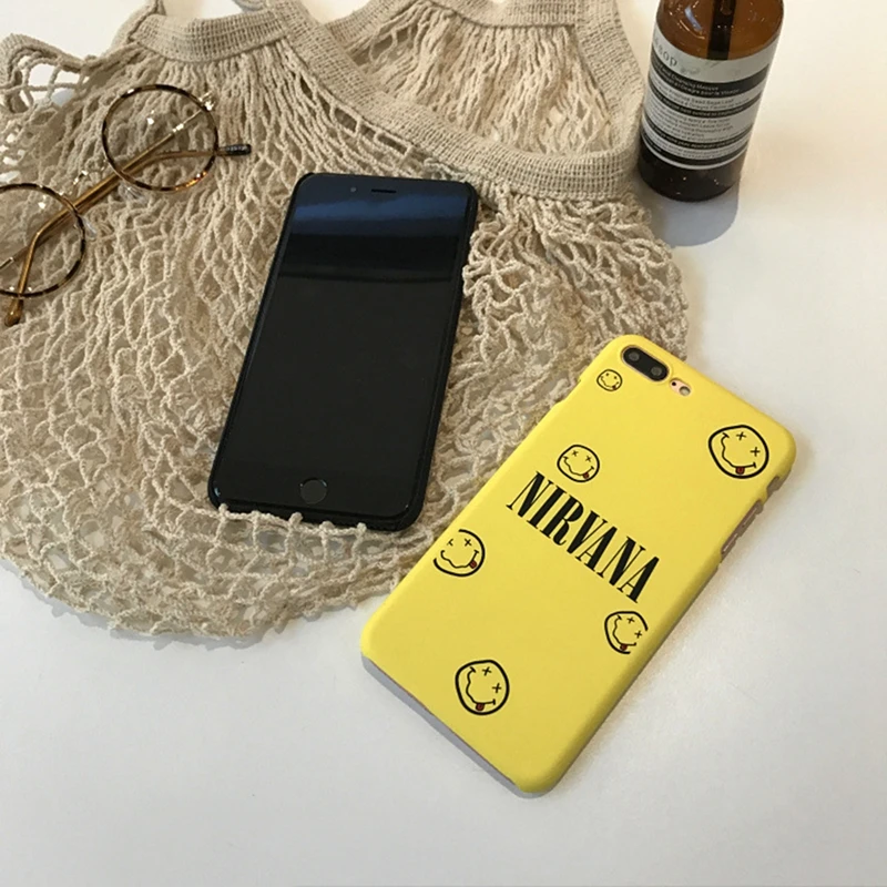 Забавный чехол Cyato NIRVANA для iPhone 7 Plus, милый чехол со смайликом для iPhone 6S 7 Plus, тонкий жесткий чехол из поликарбоната, Fundas для iPhone 6 capa