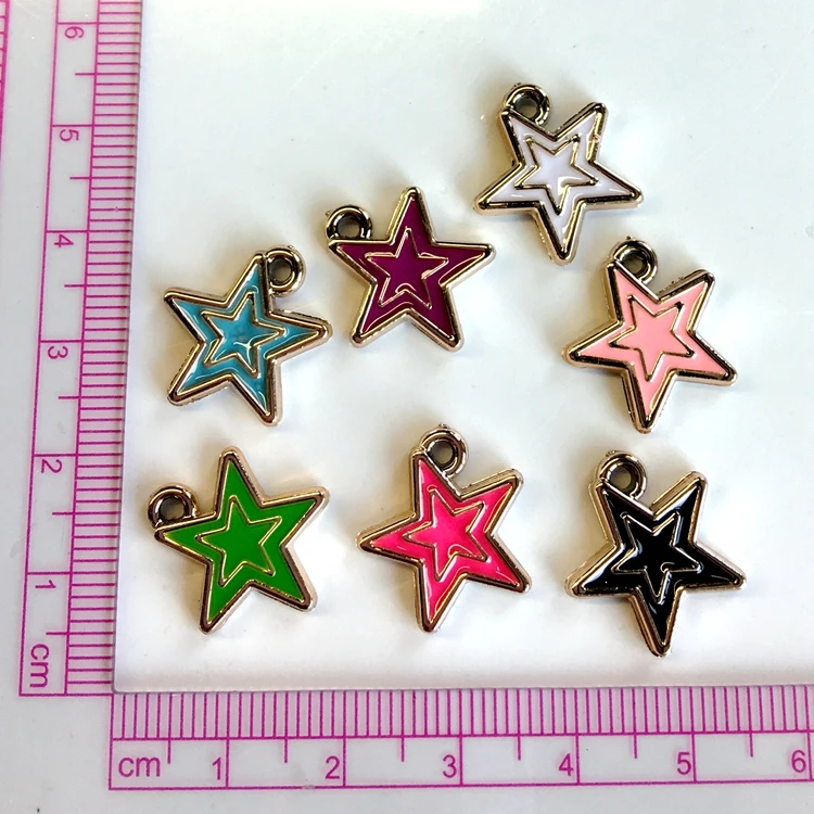 CCOR 10 шт. разноцветный пластиковый кулон в виде капли масла пентаграммы подходит