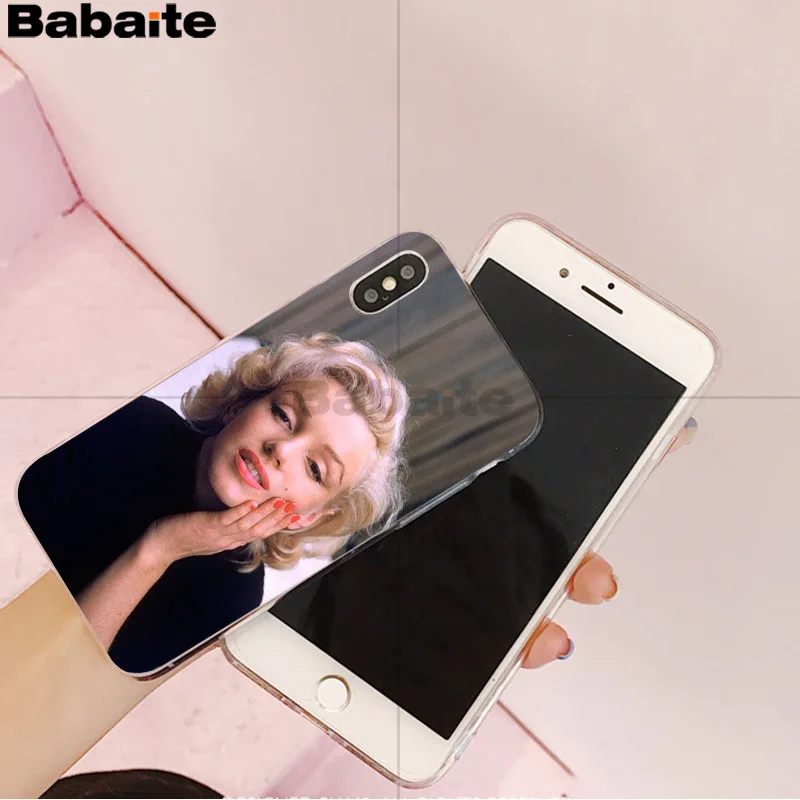 Marilyn Monroe мягкий чехол для телефона из ТПУ iPhone X XS MAX 6 6s 7 7plus 8 8Plus 5 5S SE XR 12 mini