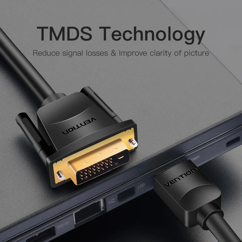Vention Кабель HDMI DVI 1 м 2 3 5 D 24 + Pin поддержка 1080P 3D Высокоскоростной кабель для LCD DVD HDTV
