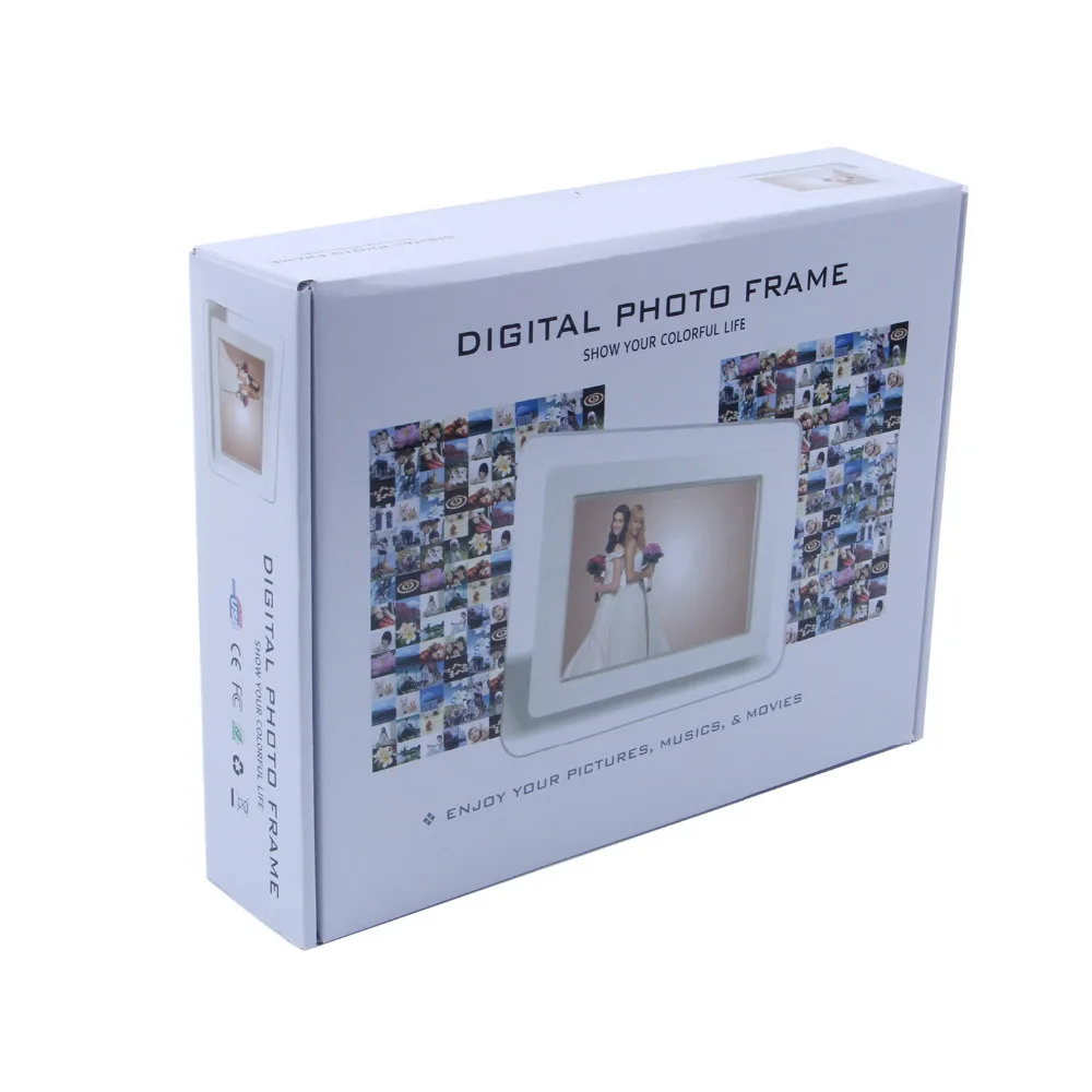 CLCU 7 &quotHD TFT LCD цифровая фоторамка с MP3 MP4 slideshow Clock Remote Настольный Видеоплеер