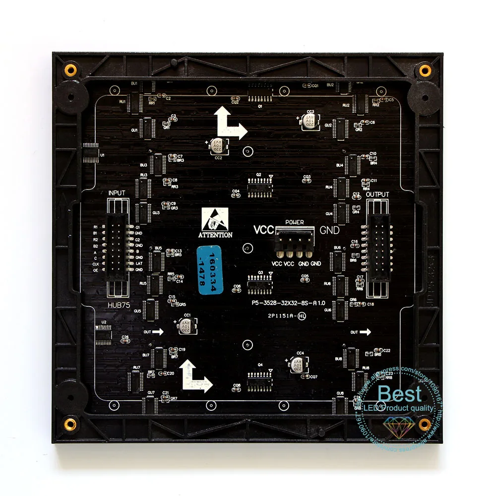 P5 Крытый SMD 3in1 RGB Полноцветный 160x160 мм 32x32 пикселей светодиодный дисплей модуль с 1/8