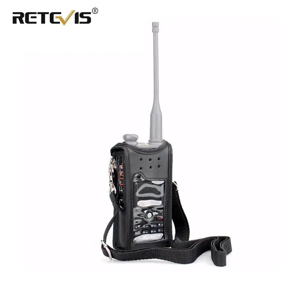 New Walkie talkie Holster RT82 Case Leather Carrying Holder For TYT MD-2017 Retevis RT82 vhf uhf dual band DMR radio Accessories