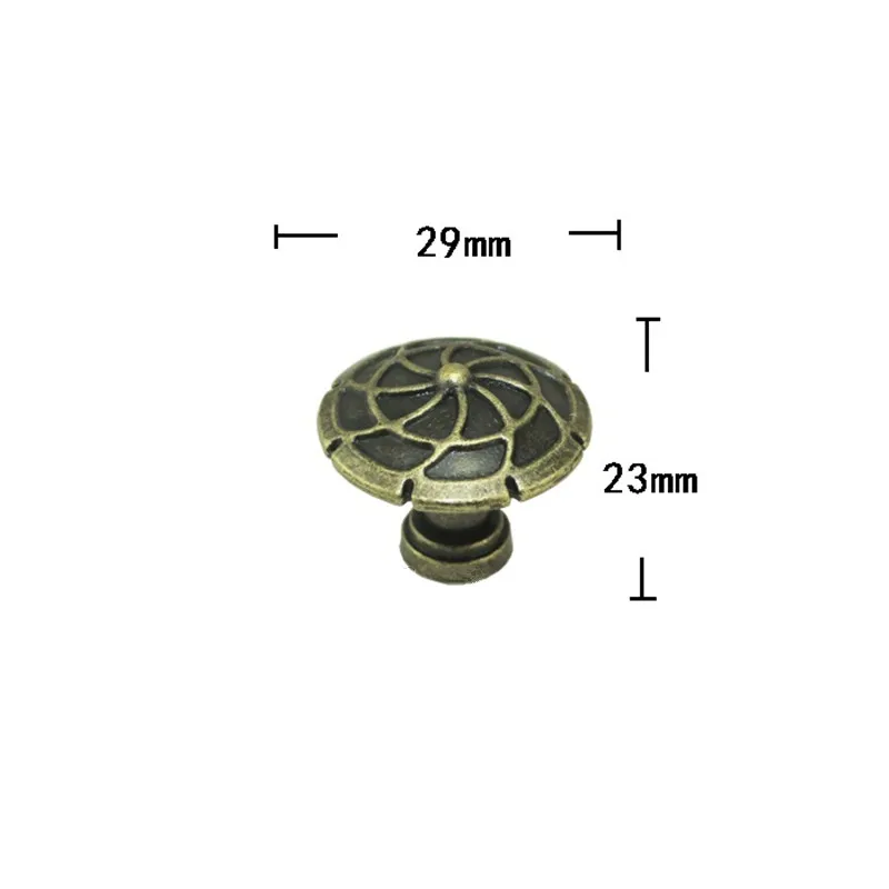 

Wholesale Chinse Vintage Alloy Handles,Box Hardware Box Furniture Handle Flower Carved Fungiform Matched Bronze,29*23mm,20PCs