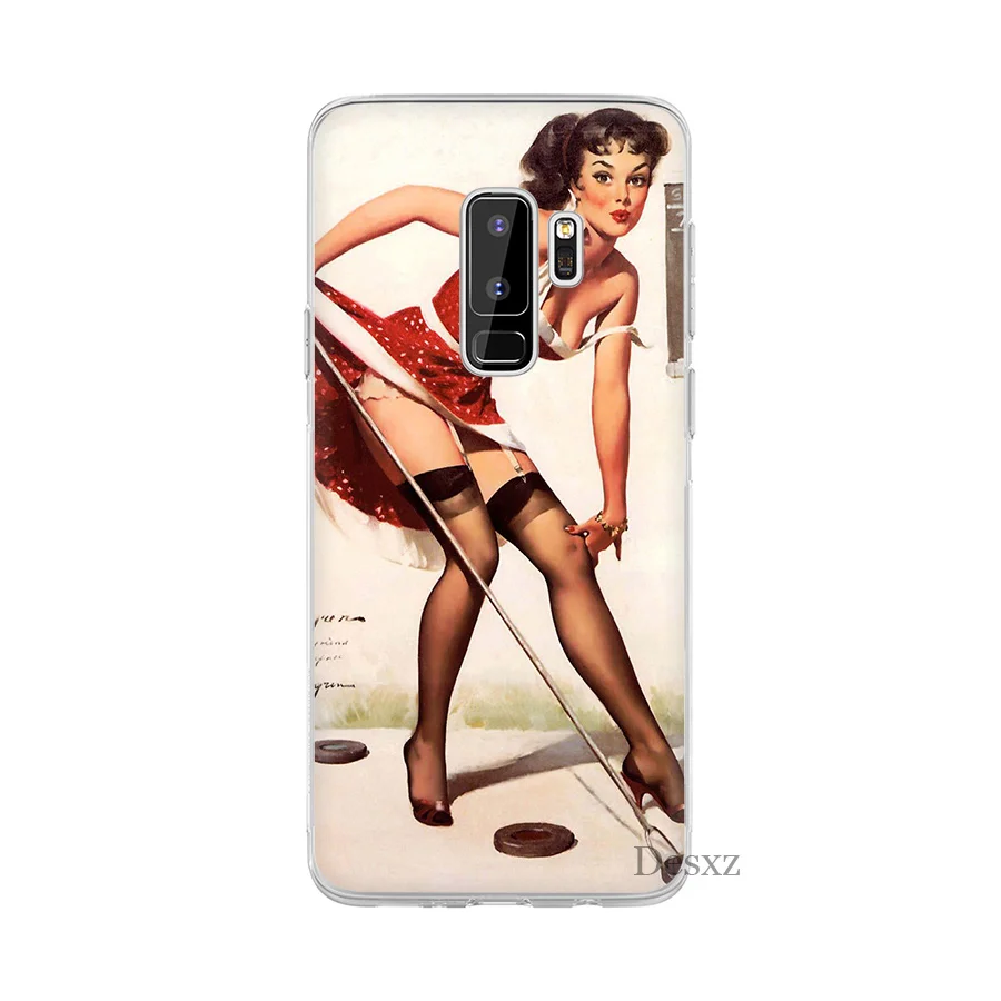 Чехол PinUp chicas для Samsung Galaxy S10e S8 S9 M10 M20 M30 M40 S10 Plus S3 S5 S4 S6 S7 Edge Note 8 9|Чехлы-накладки| |