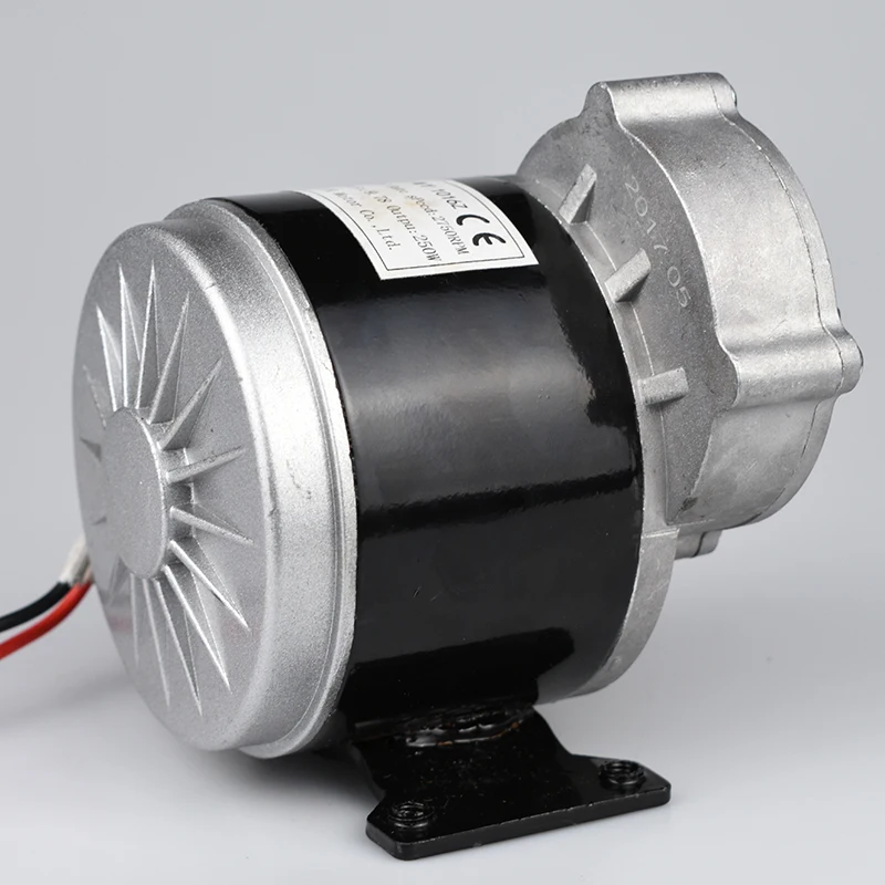 24VDC МОТОР С РЕДУКТОРОМ 250W LINGYING MY1016Z Электрический мотор для велосипеда Brush Kit для конверсии велосипеда Ebike Brushed 2750RPM включен.