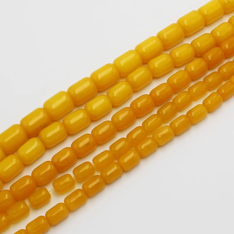 

Wholesale 10-20mm Yellow Jades Drum-Shape Loose Beads 15" BeadsFor DIY Jewelry Making !We provide mixed wholesale for all items!