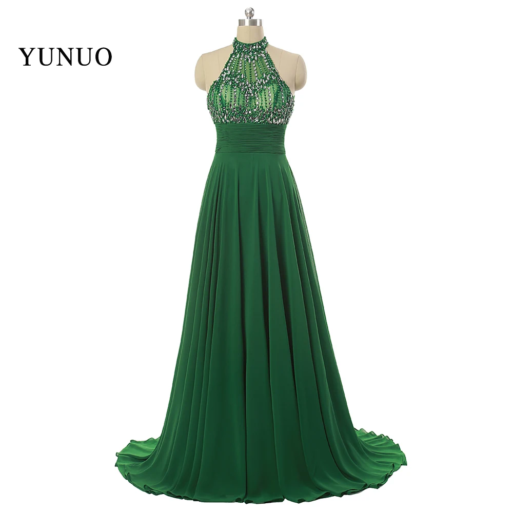 Платье с высоким вырезом и открытыми плечами Vestido de festa шифоновое ТРАПЕЦИЕВИДНОЕ