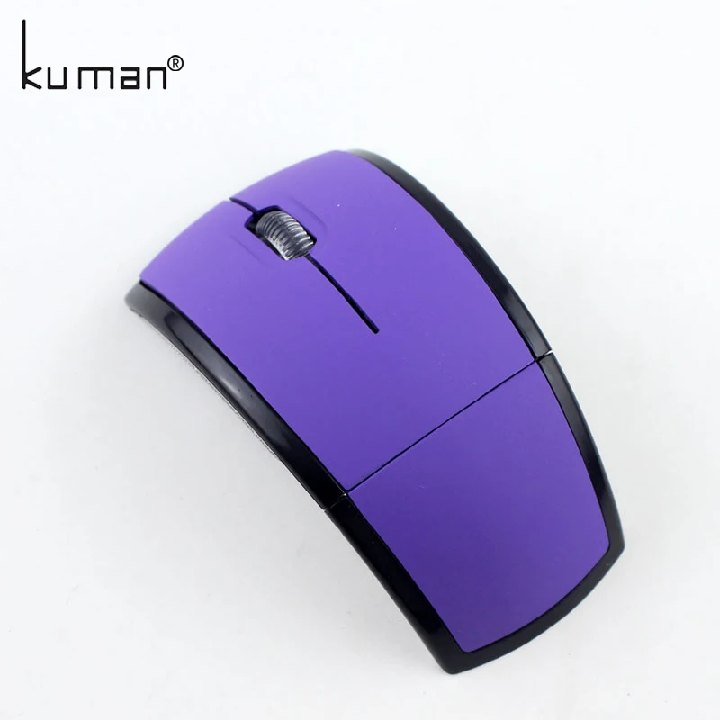 Kuman Wireless Mouse 2.4G Computer Foldable Travel Notebook Mute Mini Mice USB Nano Receiver for Laptop Desktop YLM-B001 | Компьютеры и