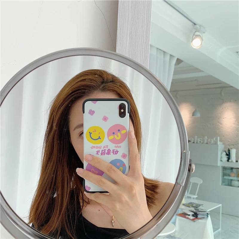 Милый мультяшный персональный текстовый смайлик чехол для телефона iPhone XS max