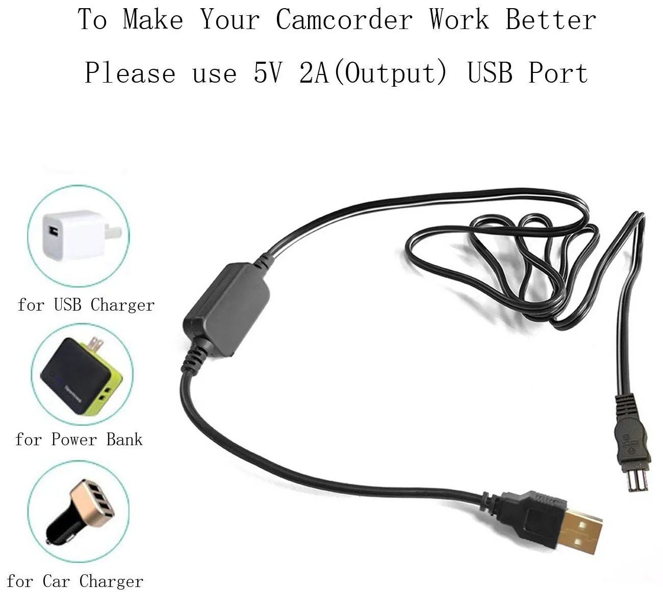 USB адаптер питания зарядное устройство для Sony DCR-DVD91E DCR-DVD100E DCR-DVD101E DCR-DVD200E DCR-DVD201E