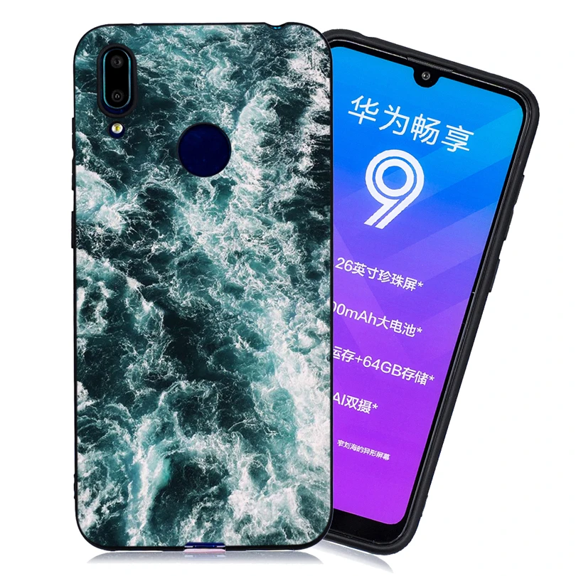 Для Huawei Y7 Prime 2019 Модный чехол окрашенный тонкий TPU задняя крышка для Y5 Y6 2018