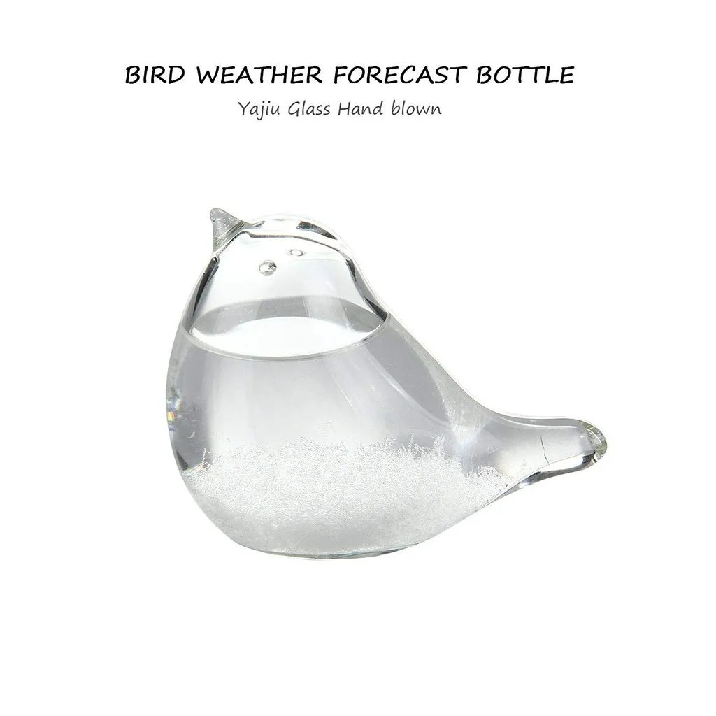 Storm Glass погода Forecaster Птица Форма кристалл настольный декор стеклянные ремесла