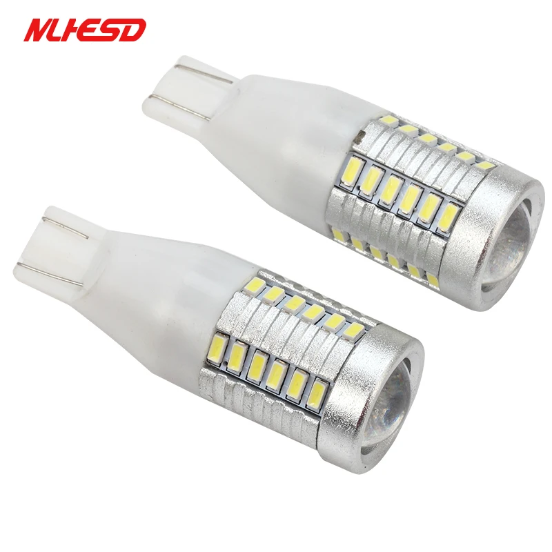 2 шт. супер яркий T15 W16W 5 W 30 SMD 3014 Светодиодный прожектор в форме объектива nao