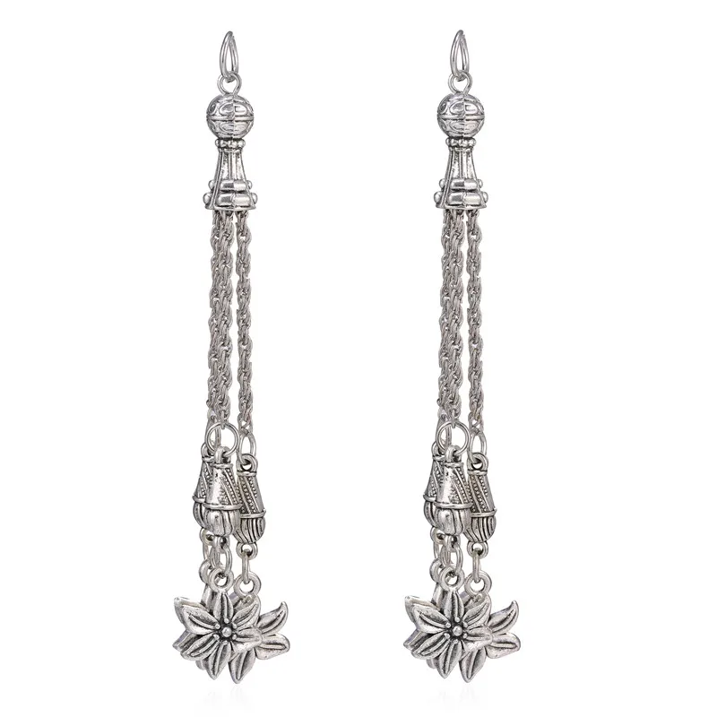 Ancient silver 1 пара/2 шт сплав цинка классический кисточкой амулеты Древний серебряный кулон для женщин серьги ожерелье DIY для изготовления украшений вручную - Окраска металла: Ancient silver