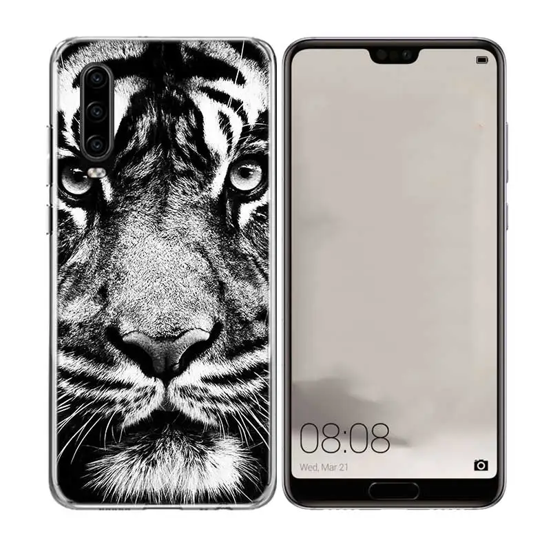 Big Lion On Stone snow Luxury Phone Case For Huawei P30 P20 P10 lite Plus Mate 20X 20 10 Pro P Smart 2019 + 2018 Nova 4 Cover |