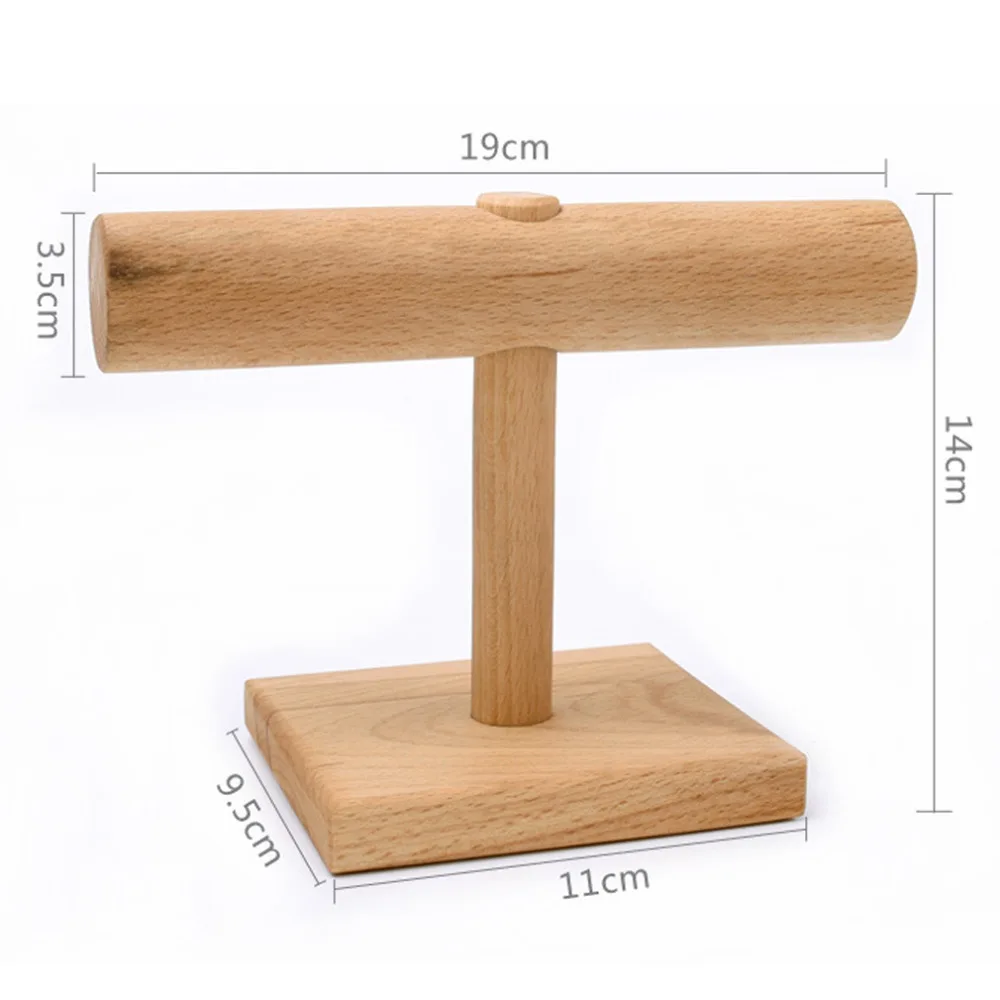 

1Pcs Wood Jewelry Display Stand Holder T-Bar Bracelet Chain Watch Rack New Free Shipping