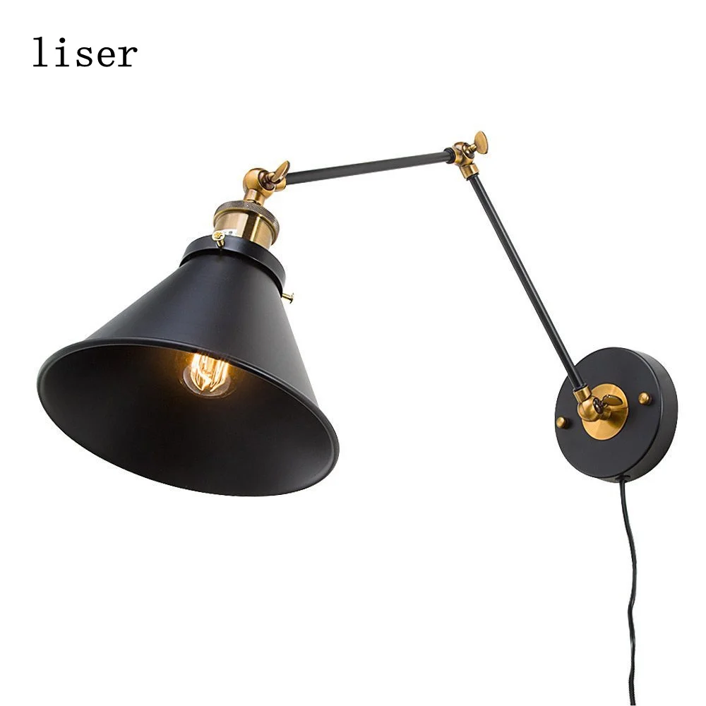 Антикварные Бронзовые настенные светильники осветительная лампа прикроватная