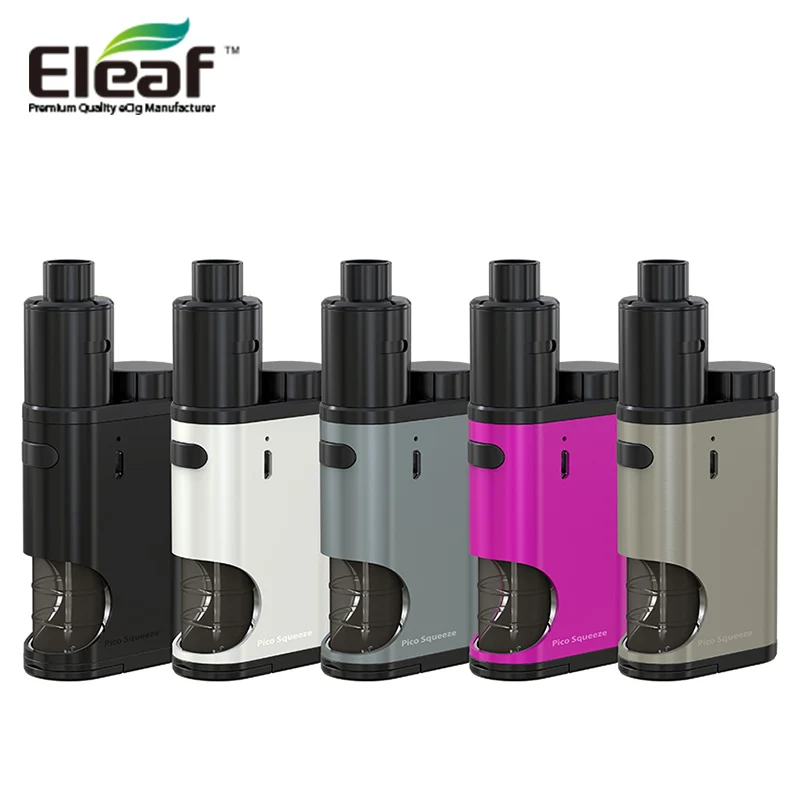Eleaf istick Пико SQUEEZE с коралловым squonk starter kit 6.5 мл RDA коралловый распылитель и 50 Вт