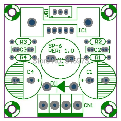 

Step-UP Voltage Regulator Module Board, Out max. 60VDC