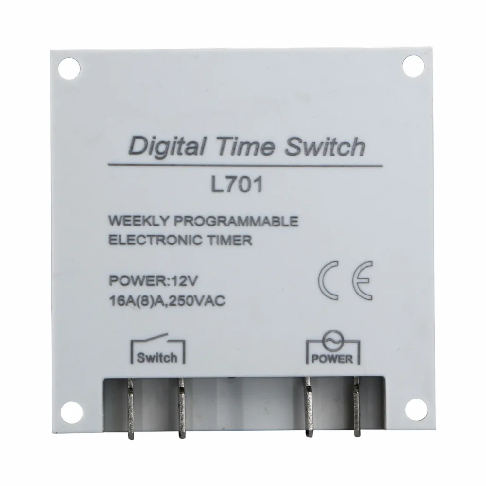 ЖК-дисплей цифровой AC12V/AC110V/AC220V 7 дней программируемый микрокомпьютер таймер реле времени электронное реле с таймером обратного отчета