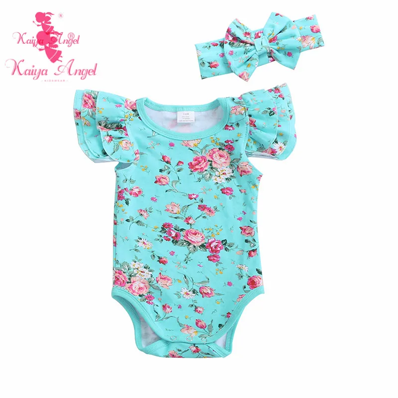 Kaiya Angel/комплект хлопковой одежды для маленьких мальчиков и девочек боди с