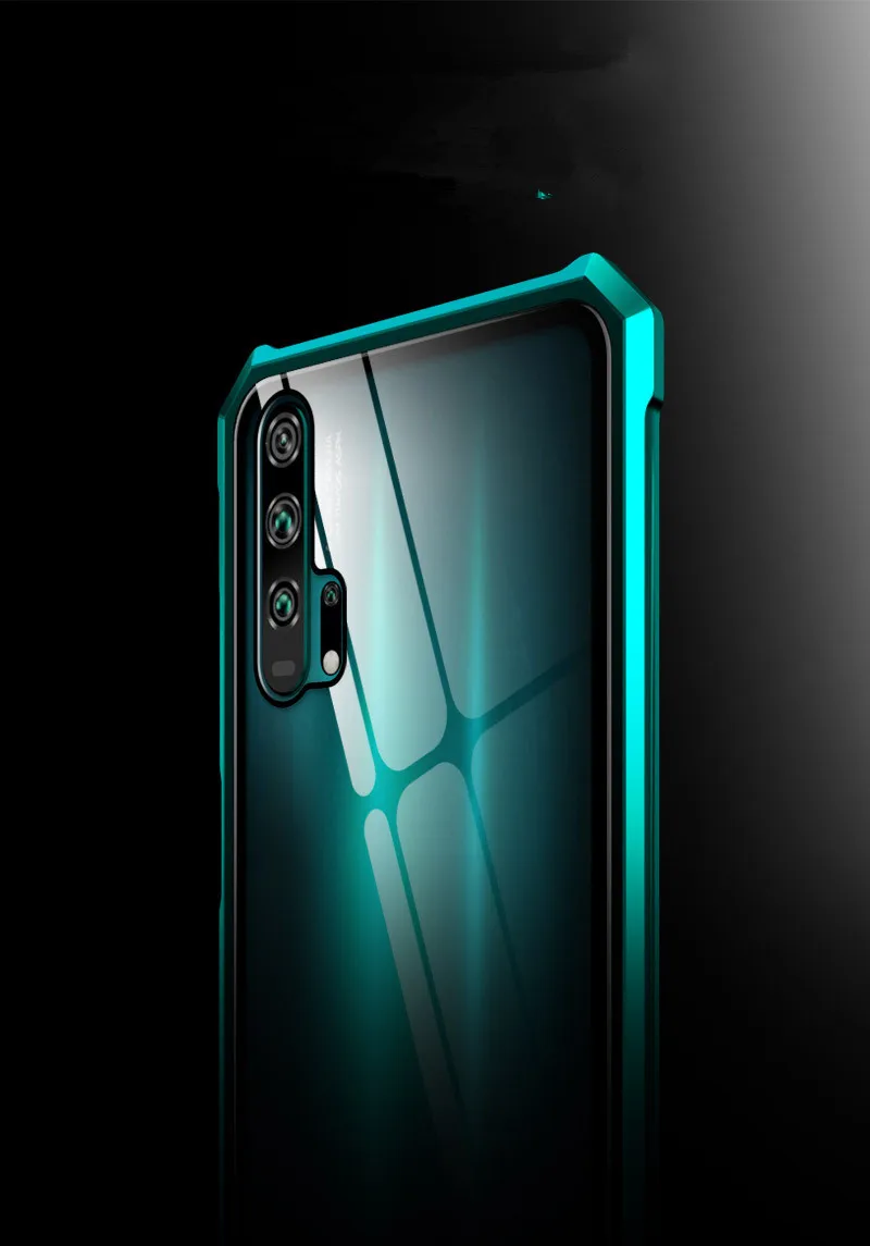 Роскошный металлический защитный чехол-бампер для huawei Honor 20 Pro, чехол, прозрачная задняя крышка для телефона huawei Honor 20 Lite, чехол 20Pro 20i
