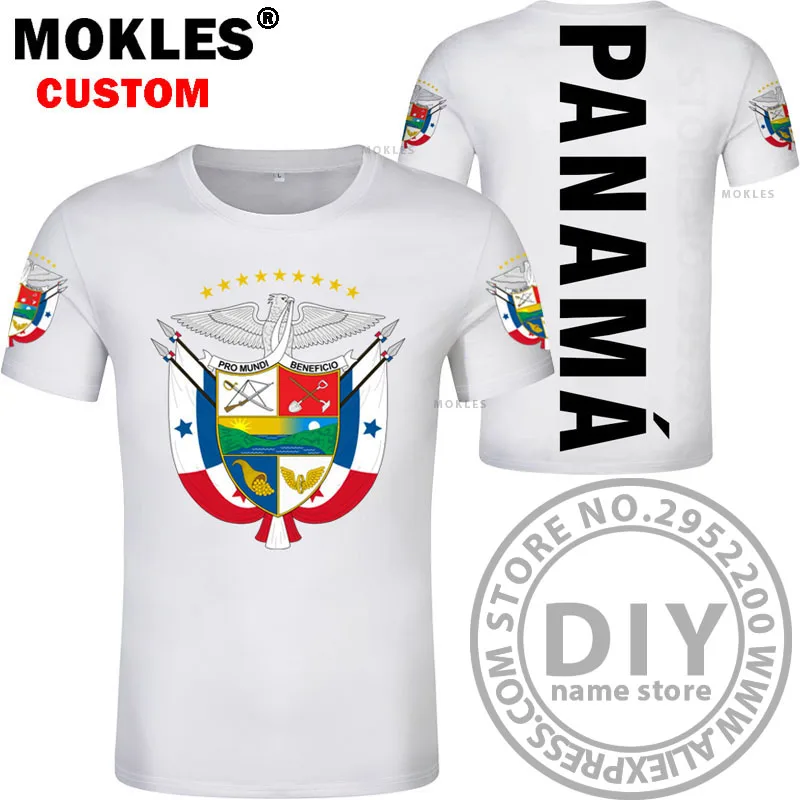Панамская футболка diy Бесплатная изготовление под заказ имя номер pan